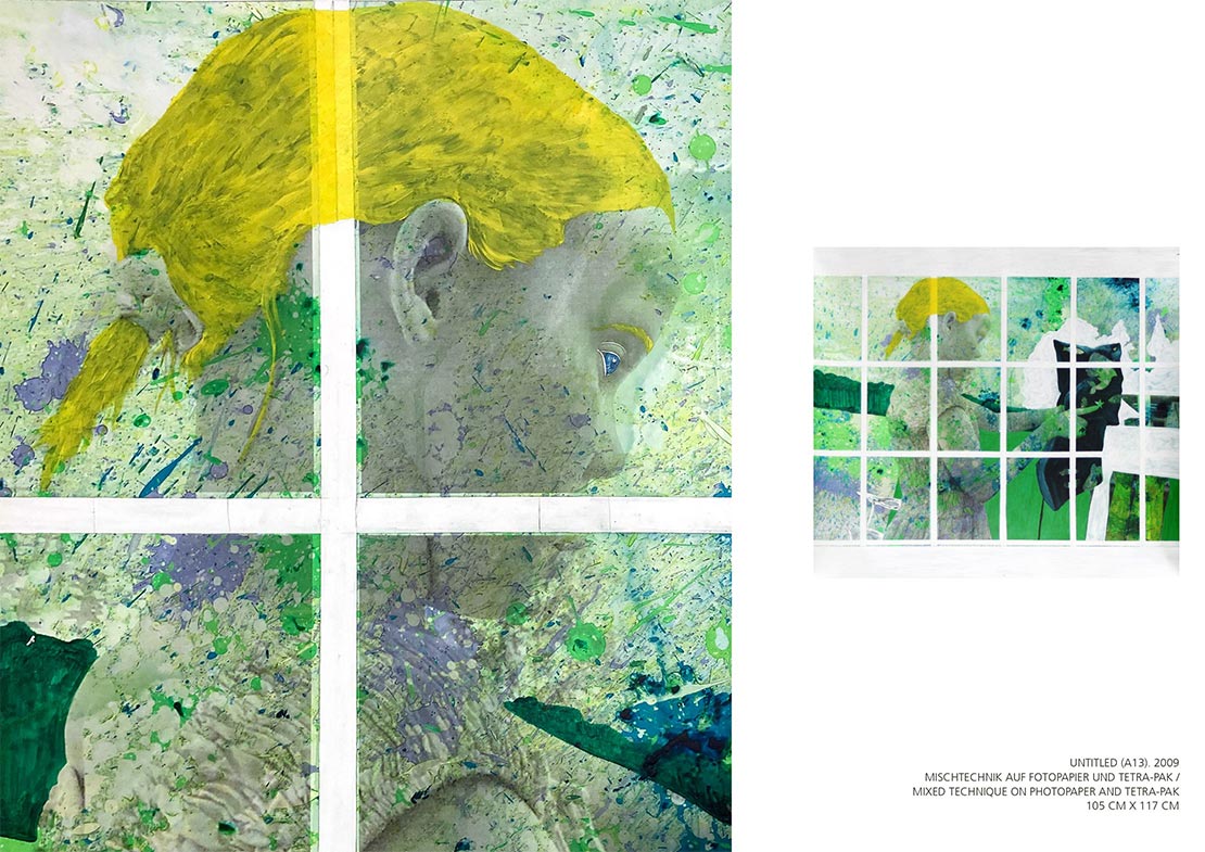 André Künkel Untitled (A13), 105 cm x 117 cm, Mischtechnik auf Fotopapier und Tetra-Pak, 2009 Preview