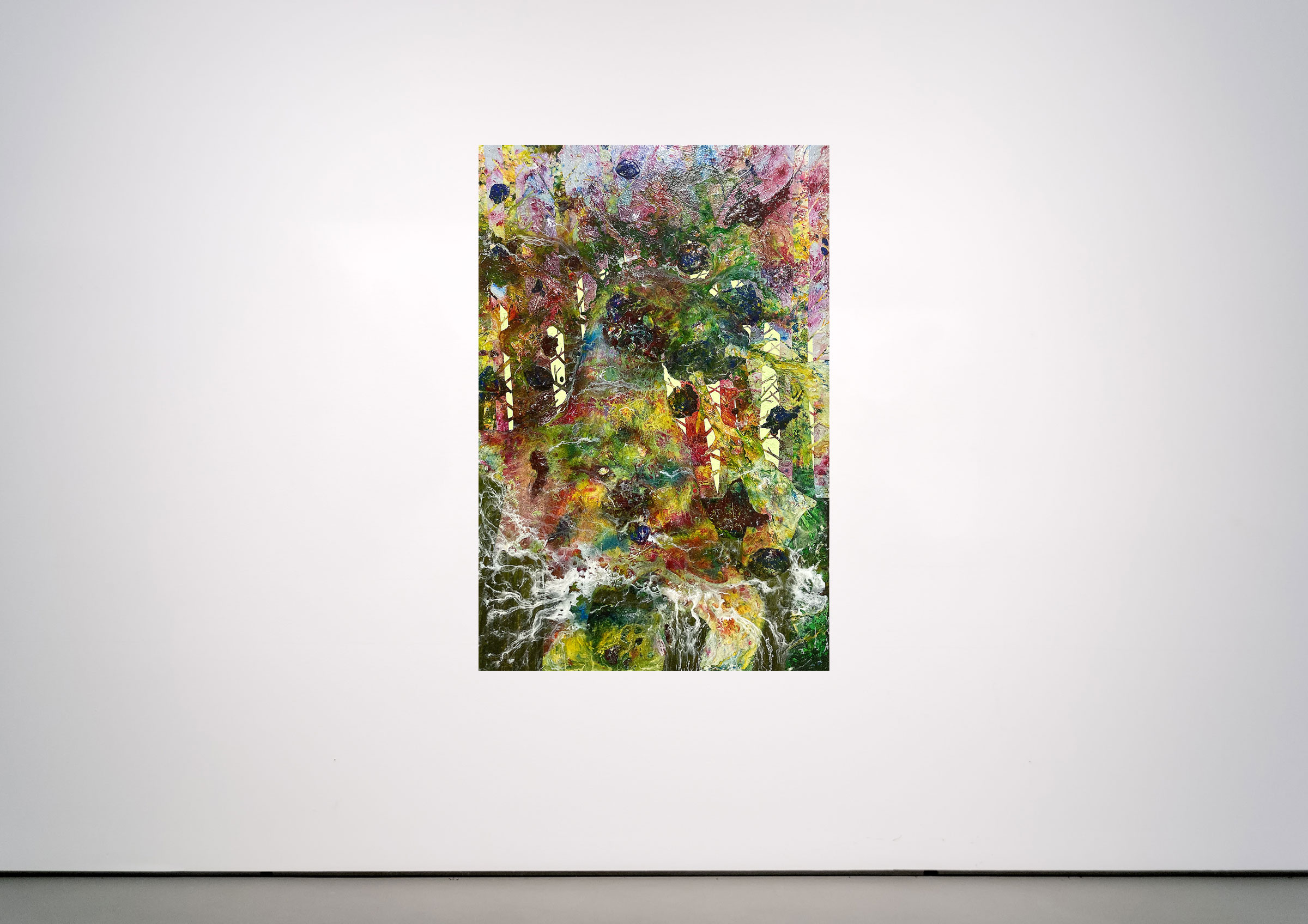 André Künkel Untitled (Paradeisos 83), 150 cm x 100 cm, Mixed technique on wood, 2019 Preview